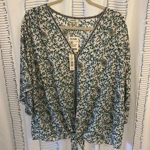 Tie detailed blouse from max studio size 2X NWT